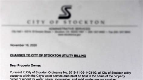 stockton utility bill|Utility Billing .